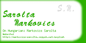 sarolta markovics business card